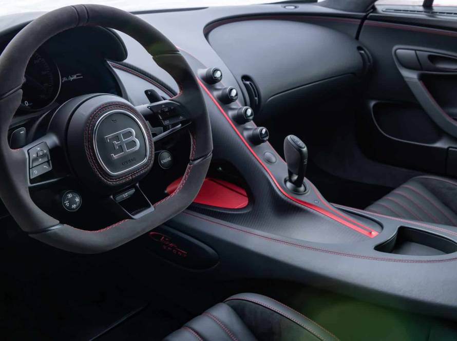 Bugatti Chiron drivers seat view