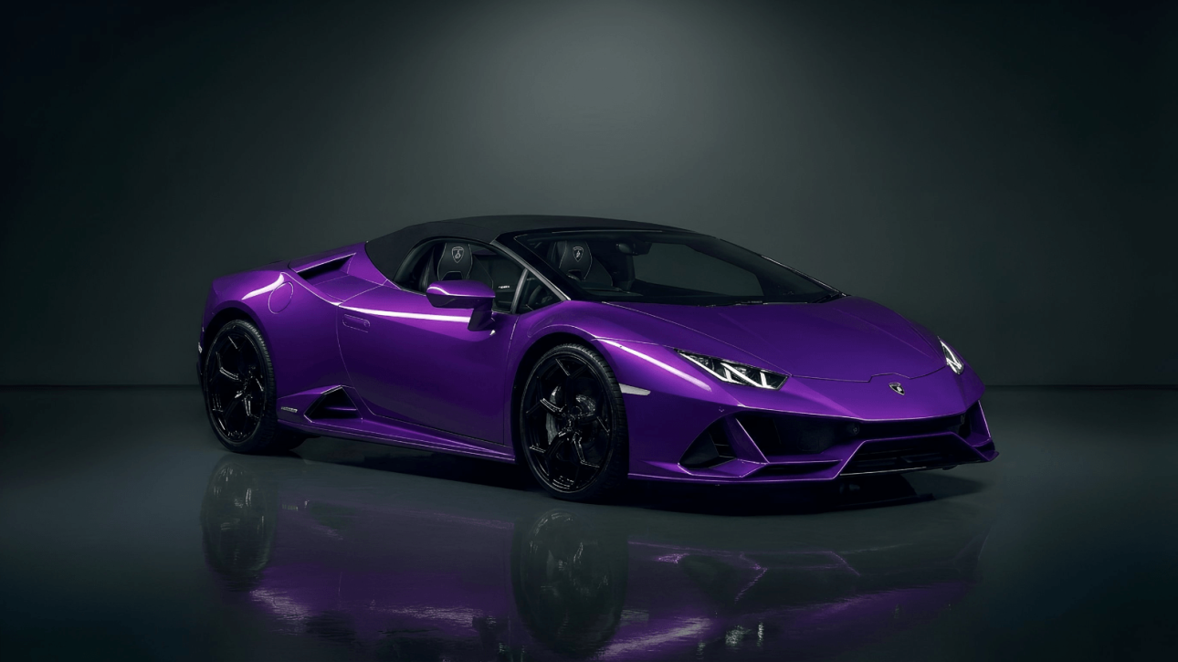 Lamborghini Huracan EVO Spyder Hire – Purple