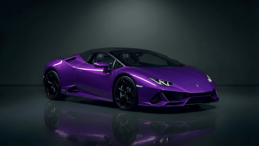 Lamborghini Huracan EVO Spyder Hire - Purple