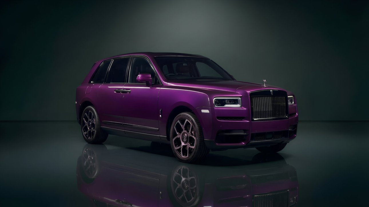 Rolls Royce Cullinan Black Badge Hire – Purple