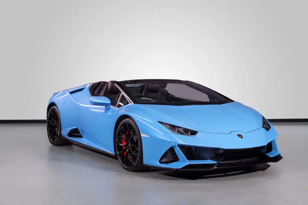 Lamborghini Huracán Evo Spyder Blue Hire