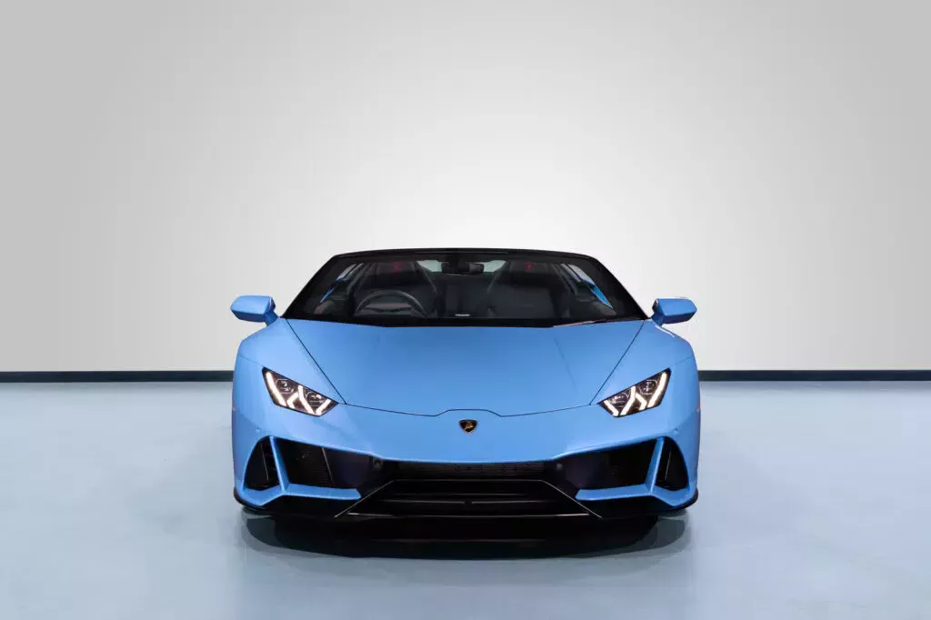 Lamborghini Huracán Evo Spyder Blue Hire