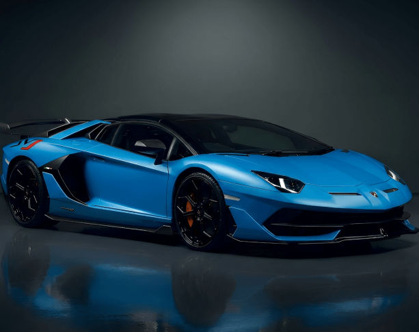 Lamborghini Aventador SVJ Roadster Hire - Blue